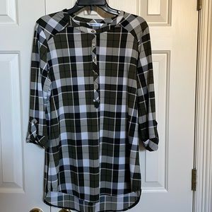EUC Peter Nygard Womens Plaid Tunic Size M